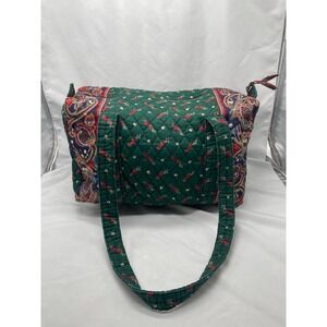 Vintage Vera Bradley Small Duffel Bag in "Golf Green" Pattern